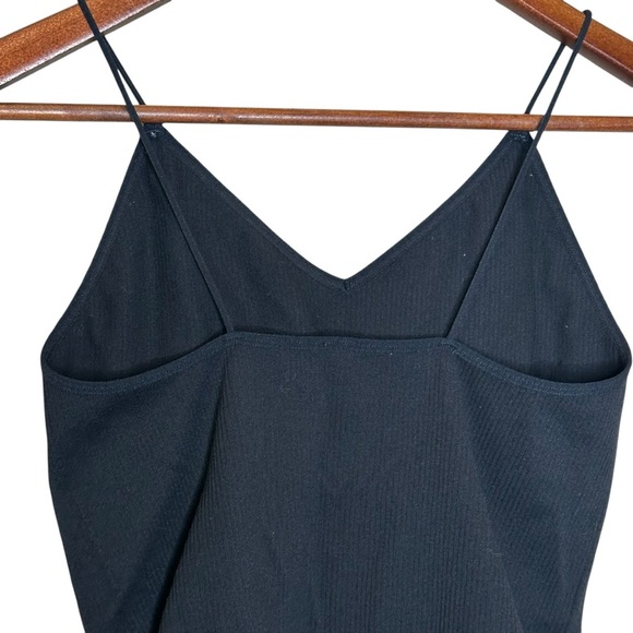 (Sold)Colsie Black Bodysuit Ribbed Stretchy Spaghetti Strap Women’s Size Large - Picture 5 of 7